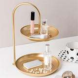 Necklace Holder Stand Display 2-Tier Tabletop Organizer Tower for Show Jewelry Bracelets Storage Tray