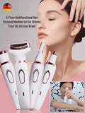 Women's Electric 4in1 Four Whole Body Epilator Usb Rechargeable Private Parts Shaver