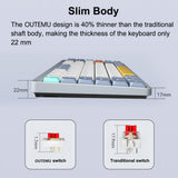 Wireless nical 84 Keys 2.4G+BT5.0+Type-C Keyboards 15 Light Effect 5 Brighess Levels Keyboard for Tablet Laptop