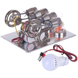 Double Cylinder Stirling Engine Model Physics Experiment Educational Science Toy For Kids Adults