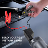 Tire Inflator Portable 4-in-1 - Cordless Electric Pump, Jump Starter, Air Compressor with Emergency Light for Car.