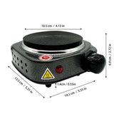 Electric Stove 500W Single Burner Cooktop Compact and Portable Adjustable Temperature Hot Plate White & Black