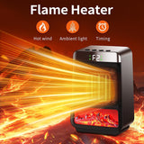 Electric Fireplace Space Heater Accessories with Handle Ornament 2 Levels Adjustable Decor for Desktop Home Bedroom
