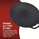 1pc, Cast Iron Roti Tawa, Double Handled Cast Iron Crepe Pan For Dosa, Tortillas, Nonstick Round Griddle Grill Pan For BBQ