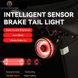 OFFBONDAGE Bicycle Smart Sensing Brake Tail LED USB Rechargeable MTB Road Bike High Light Cycg Accessories