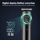 RESUXI 986 New6 in 1 Multifunctional Grooming Kit Clipper with Digital Display High Power Electric Shaver Nose Hair Trimmer
