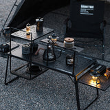IGT Extended Laminate Aluminium Alloy Portable BBQ Table Laminated Board Detachable for Outdoor Kitchen System Accessories
