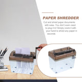 A4 Manual Documents And Card Hand Paper Shredder Straight Strip Cut For Home Office