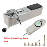 500N Digital Pointer Push Pull Force Gauge Manual Horizontal Harness Terminal Tension Tester Inspection hine Test Stroke 50mm