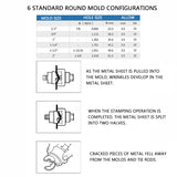 CC-60 Carbon Steel Opening Head with Various Mold Manual Hole Opener Set