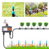 Water Garden Hose Smart Sprinkler 2 Outlets Large LCD Screen Programmable Irrigation Timer for Yard Lawn