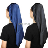 Satin Bonnet Long Hat Soft Elastic Band Nightcap Silky Cap Curly Hair Braids Dreadlocks Care Wrap For Women Men Unisex