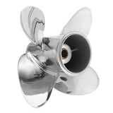 Marine Outboard Propeller 4 Blades 10 Spline Teeth Fit for HONDA 25-30HP 3in Gearcase Stainless Steel Propeller