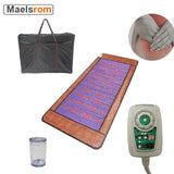 Infrared Heating Treatment Amethyst Mat Photon Hot Stone Therapy Natural Jade Back Massage cushion For Yoga Pain Stress Relief
