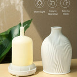 1pc Ultrasonic Aromatherapy Humidifier - Simple Style White Resin Machine for Home Decor and Room Humidification