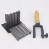 Gold/Sier/Metal Eu Molding Ingot Mould Size Adjustable Jewelry Tools Oil Groove Chisel Wooden Handle Moul