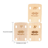 Muspor MX0360D 3pcs 0.25 0.5 1 Degree Wooden Shims Set Bolt-on Neck Bolts for Guitar Accessories