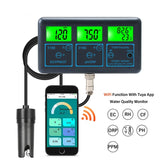Tuya Wifi 7 In 1 Quality Tester Multi-Parameter Water Analyzer Digital PH/ORP/EC/Temperature Monitor Meter