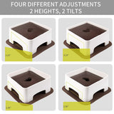 Raised Ceramic Feeding Bowl, Elevated Dog Bowls Set Anti-Slip For Small Medium Dogs And Cats,White