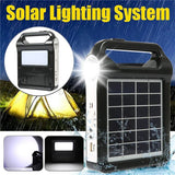 Portable 6V Rechargeable Solar Panel Power Storage Generator USB Charger With Lamp Lighting Home Solars Energy System Kit