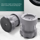 4PC Adjustable Heighten Washing hine Anti Shock Non Feet Mat Fridge Floor Furniture Protector-Gray