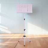 Metal Music Sheet Stand with Tripod Base - Sturdy Orchestral Book Holder for Instrumental Performance & Band Travel