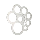 1PCS Leather Cutting Tool Corner Cutter Circle Ruler Stainless Steel Drawing Round Template Guide Craft Leathercraft Measuring