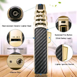 2024 Kitchen Outdoor BBQ Metal Windproof Turbo Torch Jet Butane Gas Lock Fire Safety Switch Cigar Lighter Gadgets