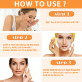 30PCS Turmeric Kojic Acid Pads Facial Sponges For Cleansing Exfoliating Daily Cleaning Face Skin Care
