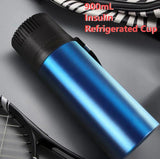 900mL LCD Insu Refrigerated Mini Vacuum Insulated Cup Outdoor Beverage Refrigerator Portable 304 Stainless Steel Cooler