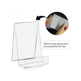 Acrylic Book Stand with Ledge Clear Display Easels Plate for Books Display, Music Sheets, Artworks, CD, (5Large+5Small)