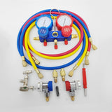 Car Air Conditioning Manifold Hose Kit for R410A R134a R404A R22 Refrigerant Pressure Gauge Set with Box