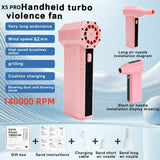 Air blower 140000RPM Turbo Jet Brushless Motor Handheld Duct Fan 62M/S Portable Type-C Charging with Power Display ventilado