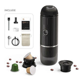 Electric Portable Coffee Maker 19 Bar 100W Wireless Heating Travel Coffee Maker Machine for Travel Camping Office Home