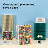 Marker Holder Mark Acrylic Double Layer Pen Storage Box with 18 Compartments for Desktop Organization