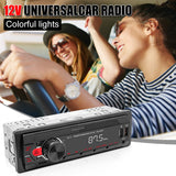 In-Dash 45Wx4 Bluetooth-Compatible Remote MP3 Player FM Radio Car Stereo Supports USB TF Card AUX Audio