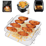 Air Fryer Rack For Cosori 5.5L Air Fryer, 2 Tier Air Fryer Grill/Shelf/Dehydrator Rack Square ,Air Fryer Replacement Parts