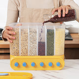 1Pcs Transparent Cereal Dispenser Household Rice Bucket Containers Food Storage Tank Kitchen Cans Dry Cereals Box