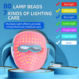 Home LED Seven-color Beauty Mask Photon Rejuvenation Mask Instrument Brightening Skin Tone Care Facial Beauty Instrument