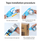 Handhled Dispenser 40-48mm Width Tape Cutter Manual Packing Seag Boxes Device Packaging Parcel Roller Supplies