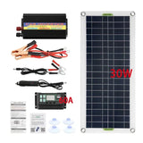 220V Solar Power System 30W Solars Panel+1000W Inverter with Controller USB Charging Kit for Home Grid Camping Hiking, Traveg