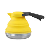 1 Piece Collapsible Camping Kettle Fit For Hiking, Travel & Outdoors 42 Ounce Capacity (Yellow)