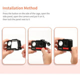 Sports with Dual Cold Shoe Mounts Selfie Mirror Protective Frame Camera Cage Accessories for Insta360 ONE RS