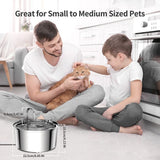 3.2L Stainless Steel Cat Dispenser With Quiet Water Pump Filter Pet Drink Feeder For Cats Dogs Drinking Fountain Bowl