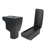 Armrest Box Wear Resistant Central Store Content Box Large Storage Space Precision Designed Soft with USB Interface for Car