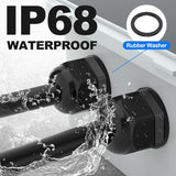 72PCS Glands Kit Waterproof Strain Relief Cord Connector Grip Weatherproof Cable Pass Through PG7 1/4" 1/2" 3/4" 1" NPT