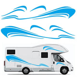 6Pcs Stripe Decoration Body Stickers Door Panel Bumper Graphics Sticker Car Styg Vinyl Decals for Camper RV Trailer
