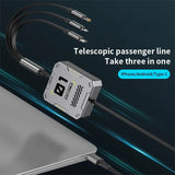 3 in 1 Multi Retractable USB Phone 60w Fast Charging and Data Cable for Lighing/Android/Type-C Devices