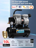 750W/800W Mini Car Pump Silent Oil-Free Air Compressor for Home Repair and Tire Inflation