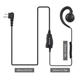walkie talkie roll up headphones with K-head/M-head needle rotatable horn ear hooks for both left and right ears